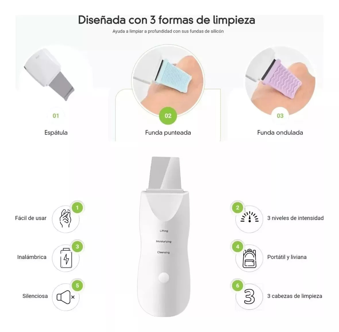 Espátula Facial Ultrasónica