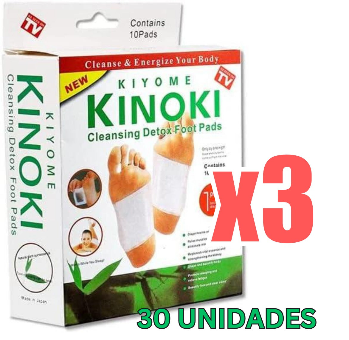 3 Packs Parche Kinoki 30 Unds